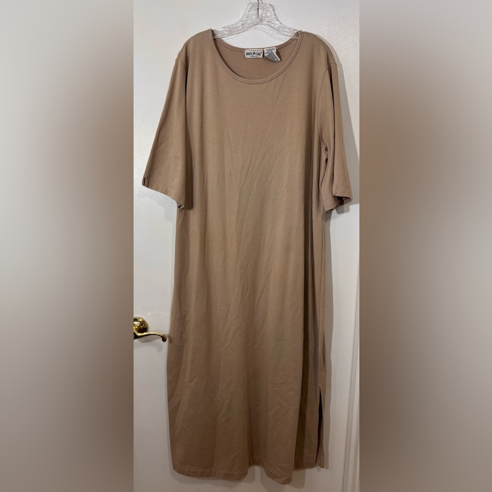 White Stag Tan Short Sleeve Dress Casual Comfort
